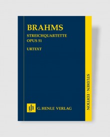 [스터디 에디션] 브람스 현악 4중주 in c minor and a minor Op. 51 [HN.9040]
